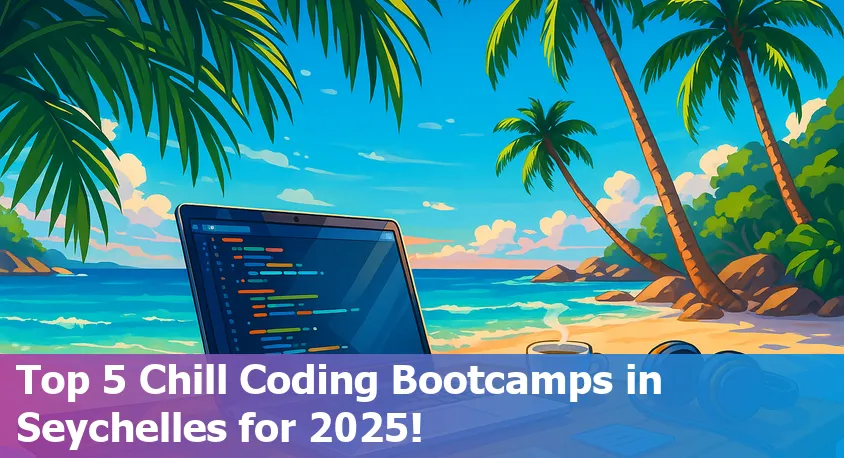 Seychellois beginner coding students learning remotely together on laptops in a vibrant coworking space.