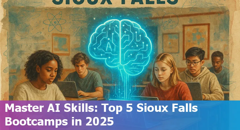 Aspiring AI students in Sioux Falls learning together in a modern, collaborative bootcamp setting.