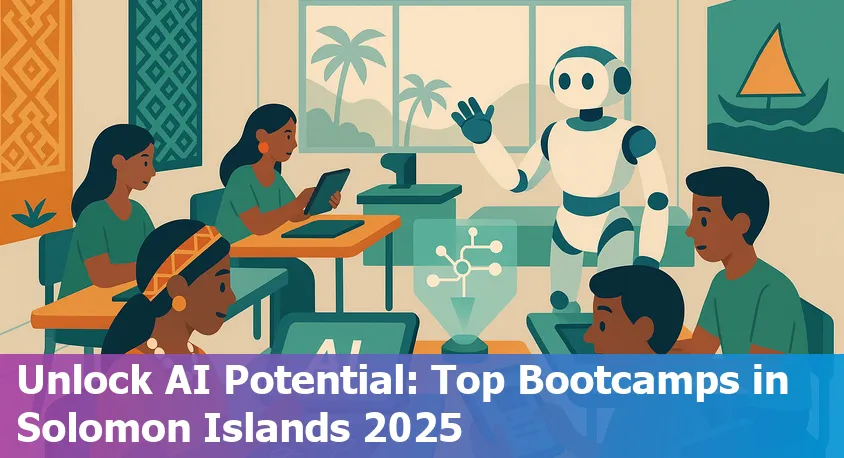 AI bootcamp students in the Solomon Islands collaborating online in 2025.