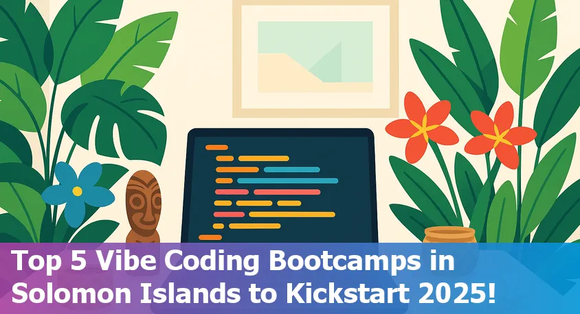 A diverse group of beginner coders collaborating in a vibrant classroom in Solomon Islands.
