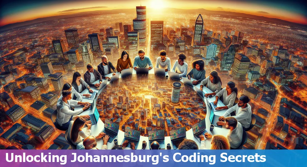 People coding together in a coding bootcamp in Johannesburg, South Africa