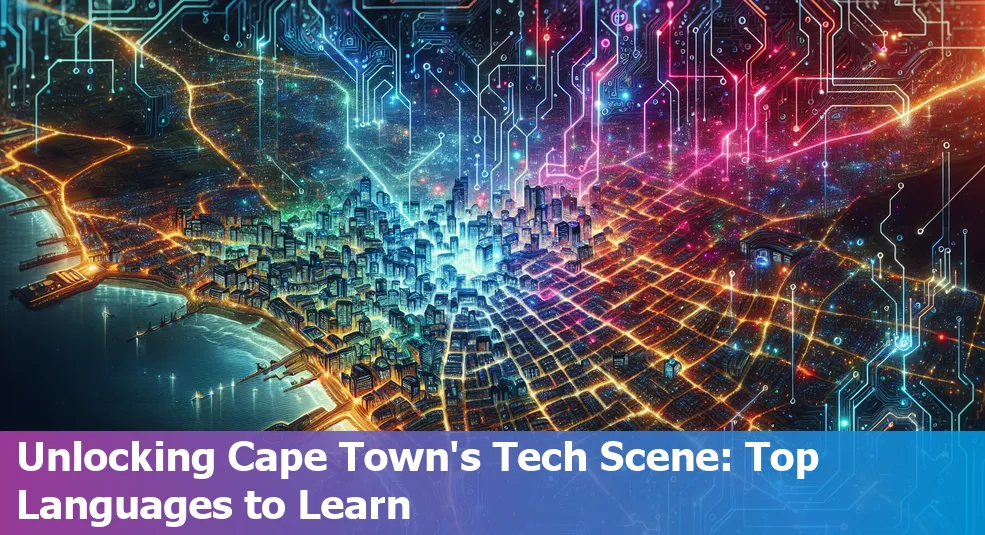 A colorful coding setup representing the vibrant tech scene in Cape Town, South Africa