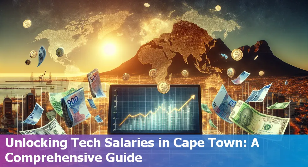 Graphic illustration of various tech salaries in Cape Town, South Africa