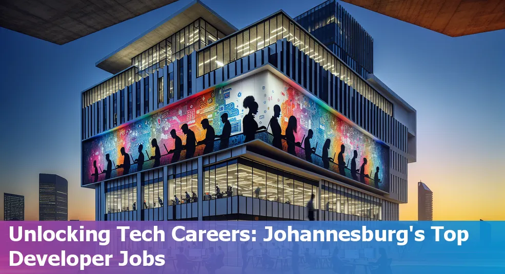 Top tech companies skyline at dusk in Johannesburg, South Africa