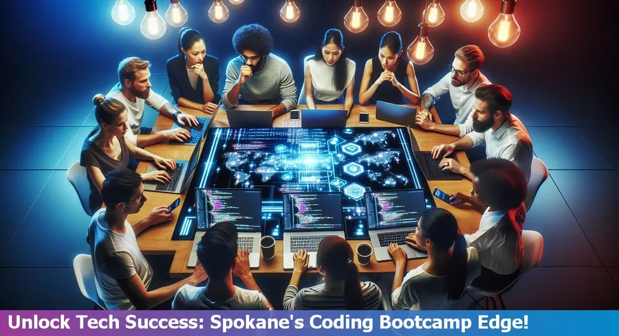 Coding bootcamp classroom in Spokane with students engaged in learning.