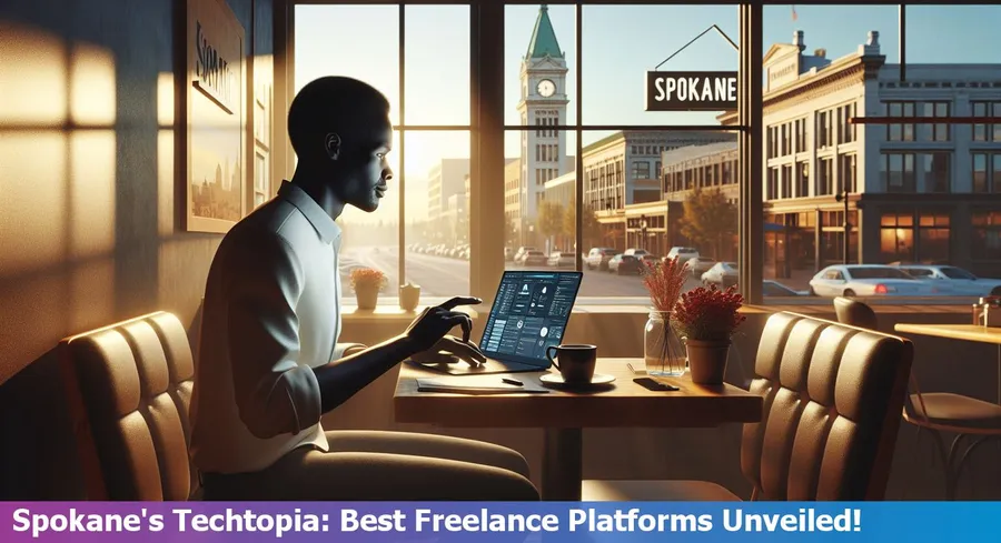 Tech freelancer in Spokane evaluating different online work platforms on a laptop