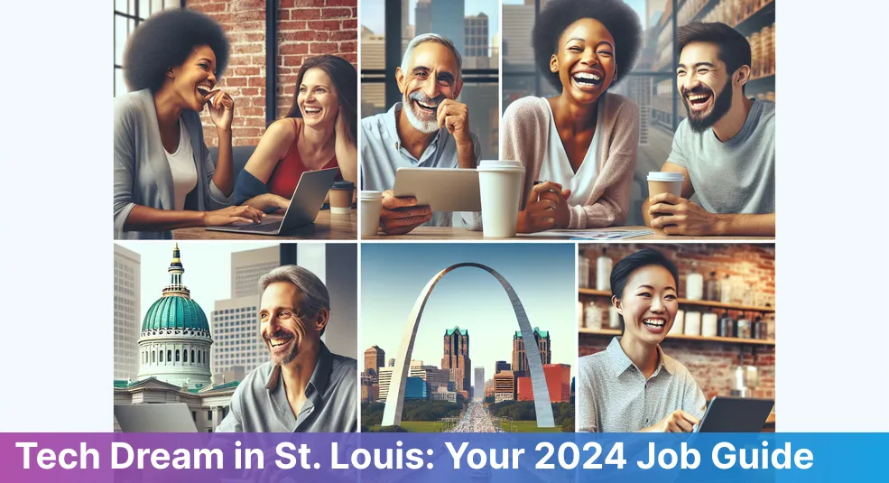 Skyline of St Louis, Missouri, illustrating the tech job market in 2024.