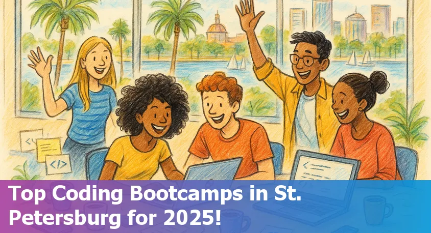 Students collaborating and coding at a modern St. Petersburg, Florida bootcamp classroom in 2025