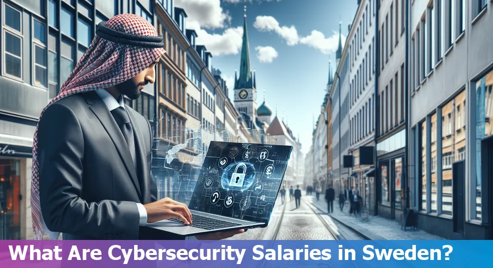 A bar graph showing different cybersecurity salary ranges in Sweden.