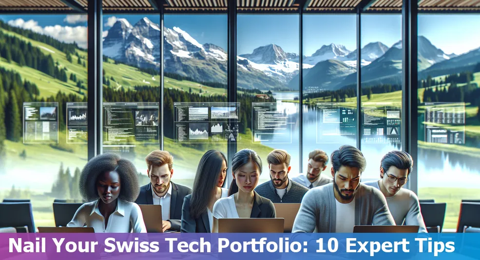 An overview of a stand-out tech portfolio set against the background of Switzerland's flag.