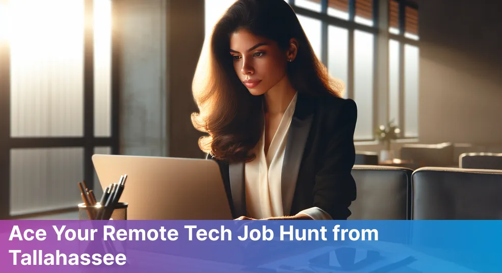 A young professional from Tallahassee working on a laptop, symbolizing remote tech jobs in 2024.
