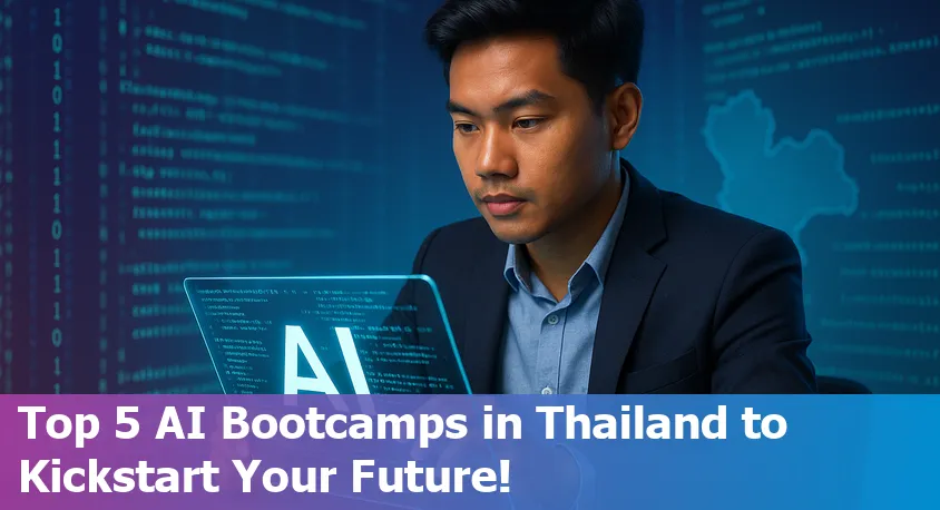 AI bootcamp students in Thailand collaborating in a modern classroom setting in 2025.