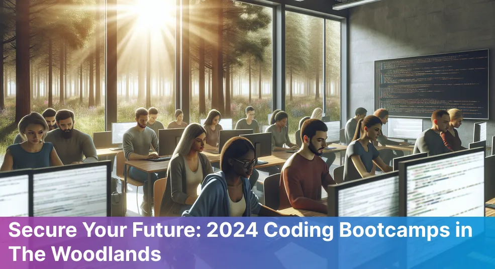 Coding bootcamps in The Woodlands, Texas in 2024 with job guarantees for beginner coders.