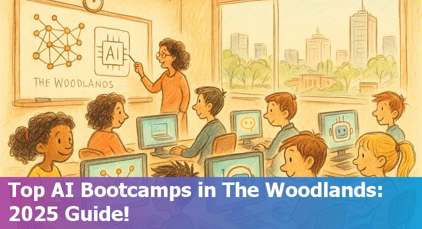 AI bootcamp students coding together in a classroom in The Woodlands, Texas in 2025