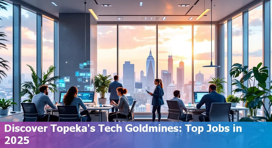 A skyline view of Topeka, Kansas showcasing modern technology infrastructure.