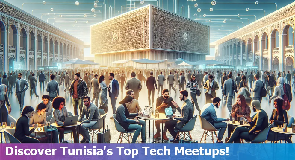 Collage of tech meetups and conferences in Tunisia