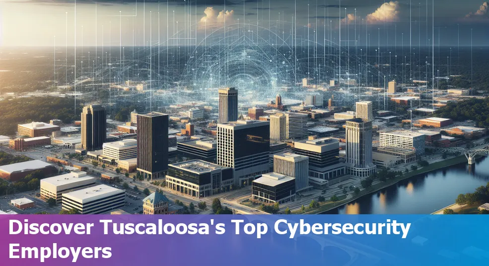 Cybersecurity landscape in Tuscaloosa, Alabama, US depicting top employers.