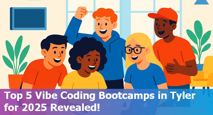Group of diverse students in Tyler, Texas learning to code together with laptops in a positive, collaborative environment.