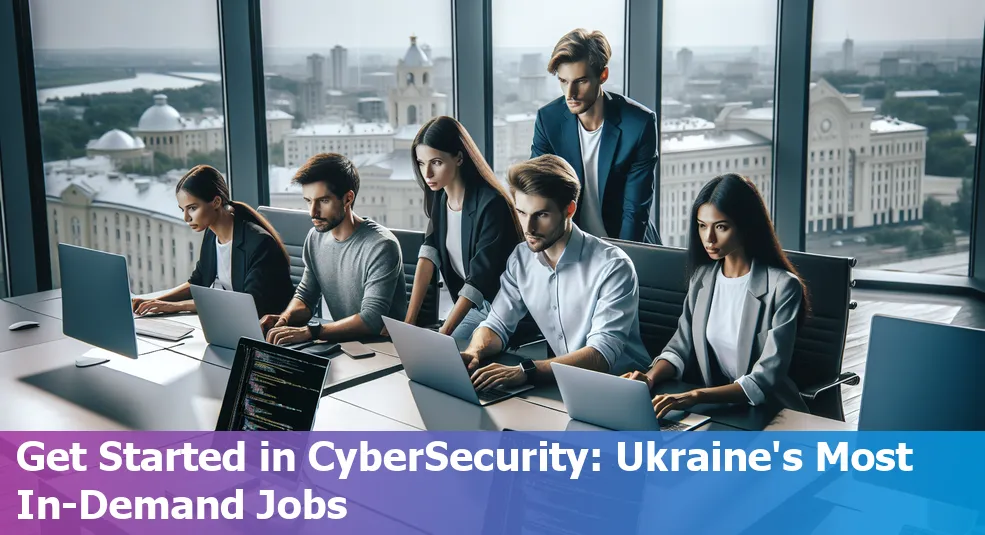 Top In-Demand CyberSecurity Jobs for Beginners in Ukraine, UA - Illustration of cybersecurity professionals.