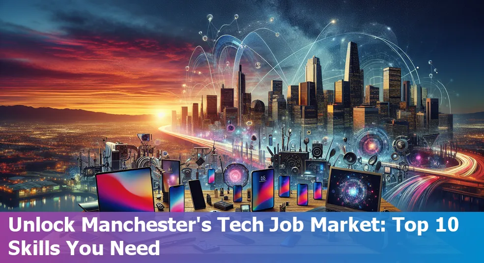 Chart showcasing top 10 tech skills in Manchester