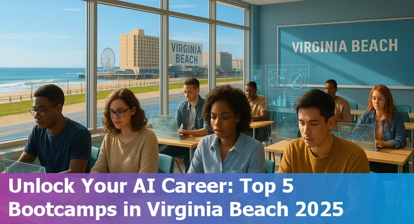 AI bootcamp students in Virginia Beach learning together in a modern classroom setting