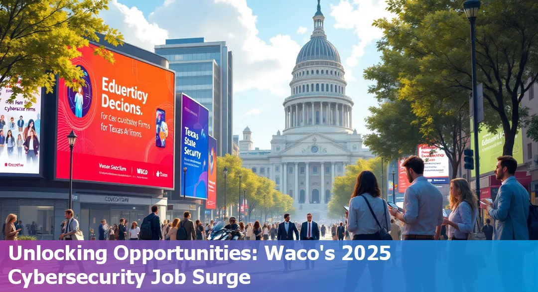 Waco Texas cybersecurity job market trends and growth for 2025.