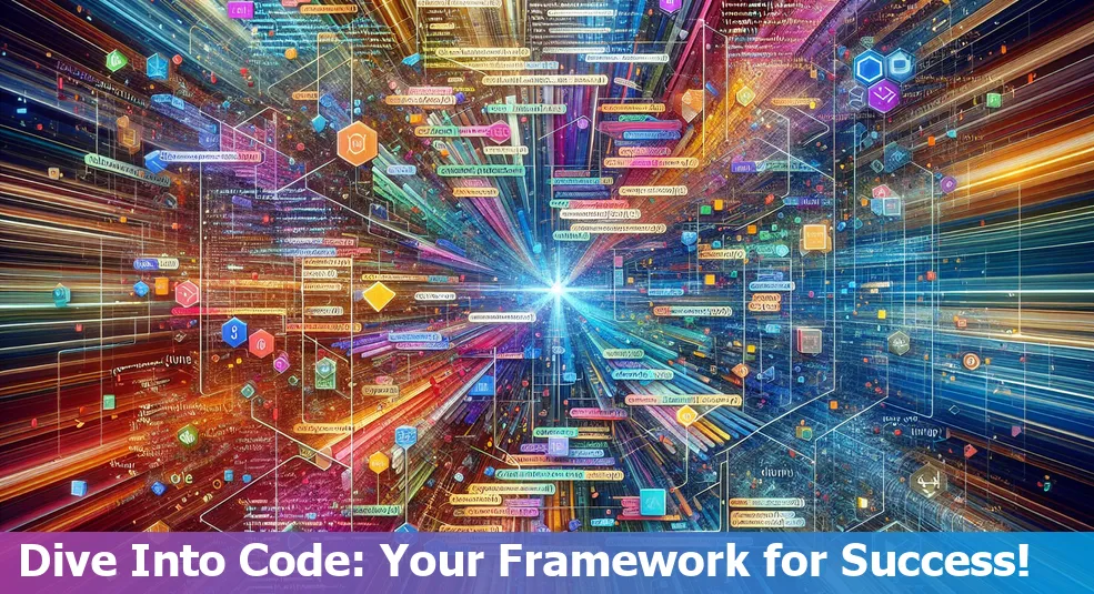 An image showing different web development framework logos