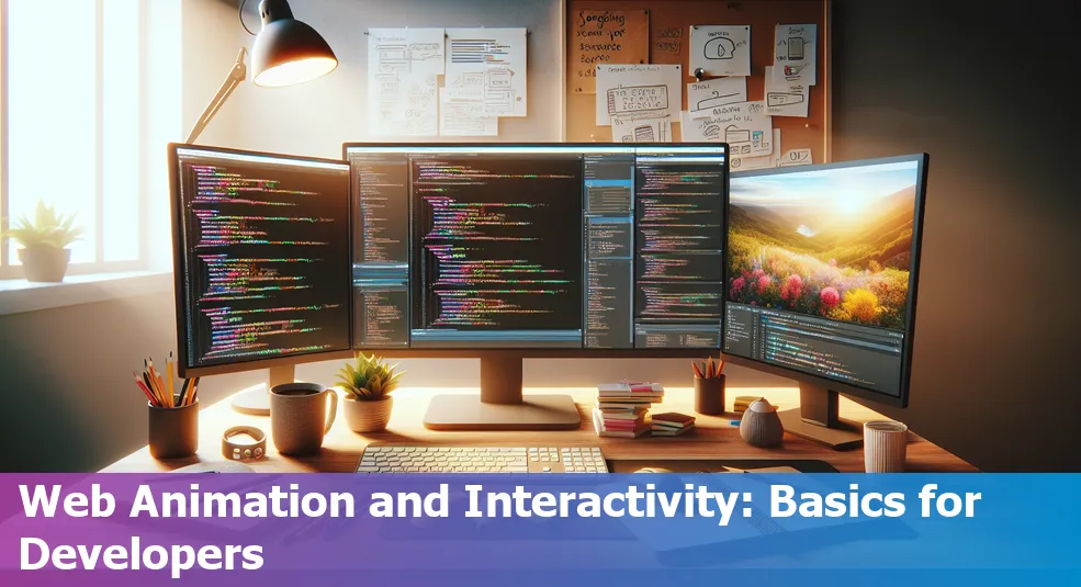 Web development tools and techniques for web animation and interactivity