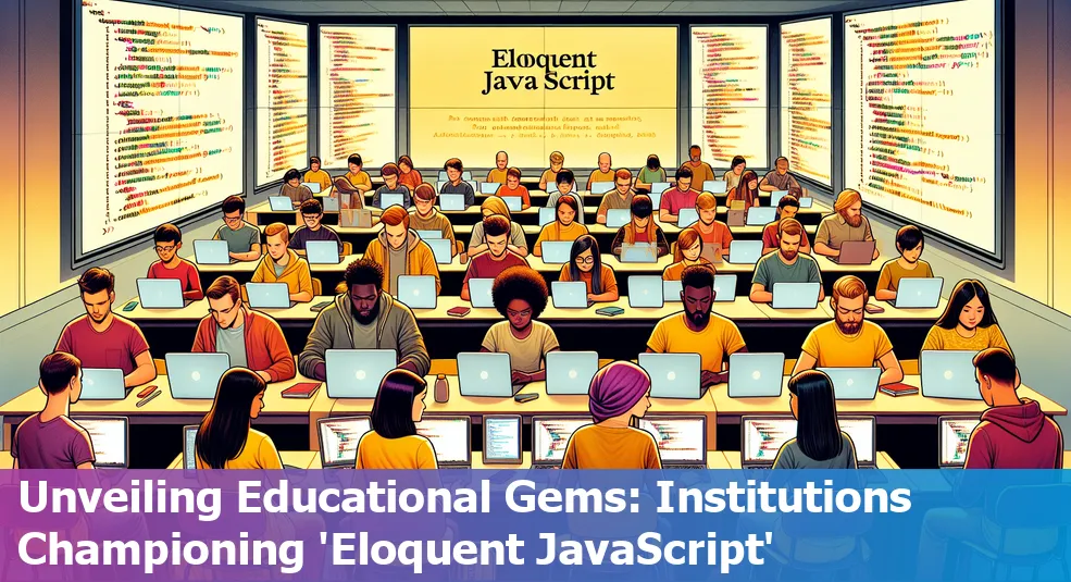 The cover of 'Eloquent JavaScript', a popular programming book for beginners