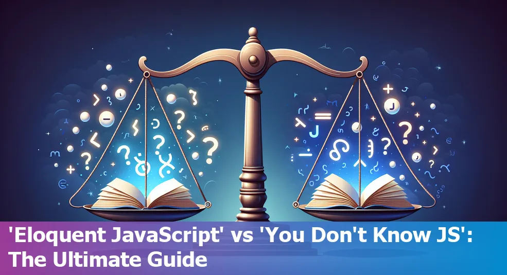 Eloquent JavaScript vs 'You Don't Know JS' book covers side by side