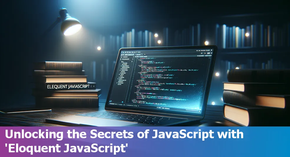Cover of 'Eloquent JavaScript' book, key for self-taught developers