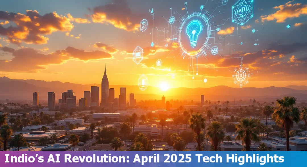 Festival grounds in Indio, CA with digital screens, large crowds, and high-tech security monitoring during sunset at Coachella 2025.