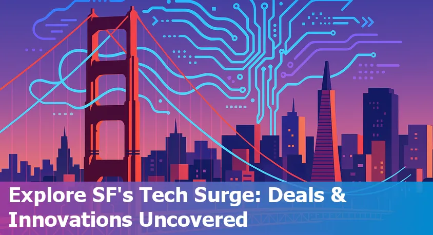 San Francisco's skyline with a digital AI network overlay symbolizing the city’s role in tech innovation.