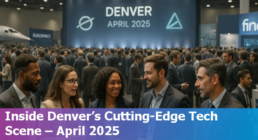 Downtown Denver skyline with digital AI network overlay, symbolizing tech innovation in the city.