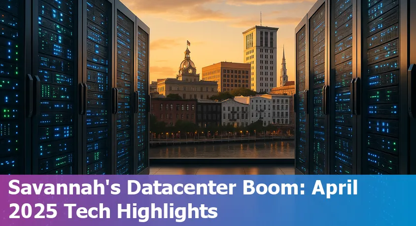 View of high-tech datacenter and students interacting with an AI demo lab in Savannah, Georgia.