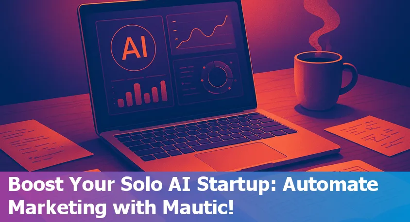 Beginner solo AI startup founder automating marketing funnel using Mautic dashboard