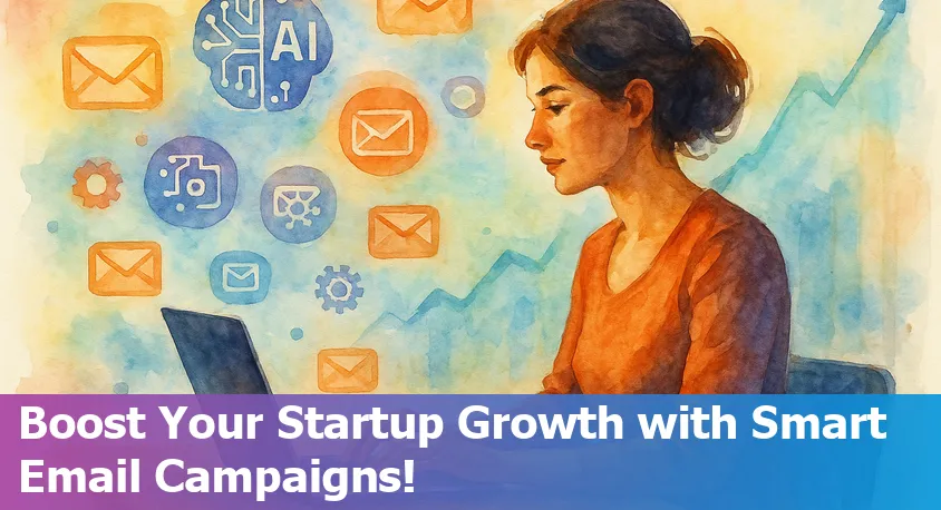 Solo AI startup founder creating an effective email marketing campaign using AI-powered tools