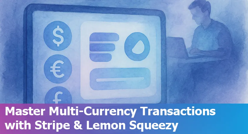 Dashboard showing multi-currency transactions management for a solo AI startup using Stripe and Lemon Squeezy in 2025
