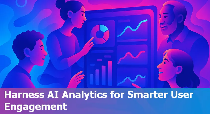 Beginners learning how AI analytics help AI startups improve user retention with graphs and dashboards
