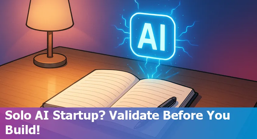 A beginner solo founder researching how to validate an AI startup idea using frameworks and tools before development.