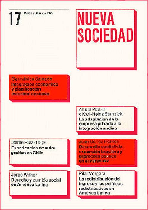 Integración económica y planificación industrial (17 / Marzo - Abril 1975)