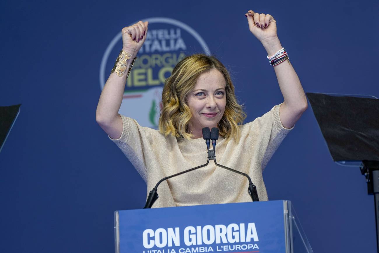 <p>Las dos caras del gobierno de Giorgia Meloni</p>
