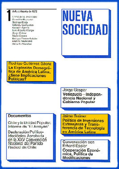 Explosión Demográfica - Inversiones - Tecnología (1 / Julio - Agosto 1972)