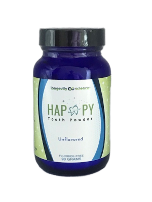 Longevity Science Happy Tooth Xylitol Tooth Powder, Unflavored