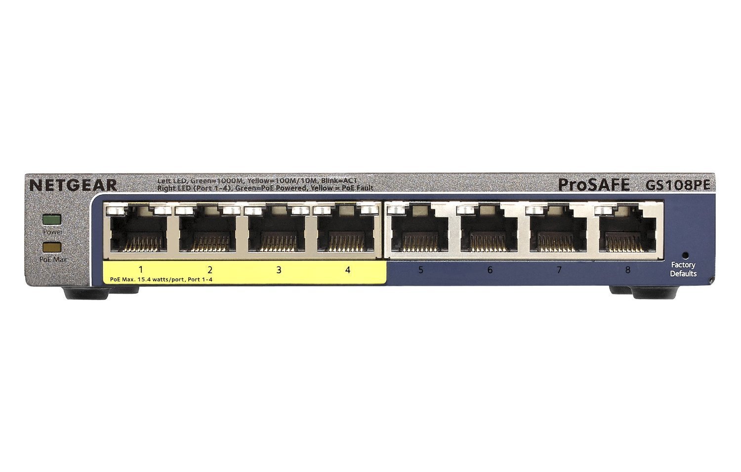 Netgear GS108PE 8-Port PoE Switch | NetXL