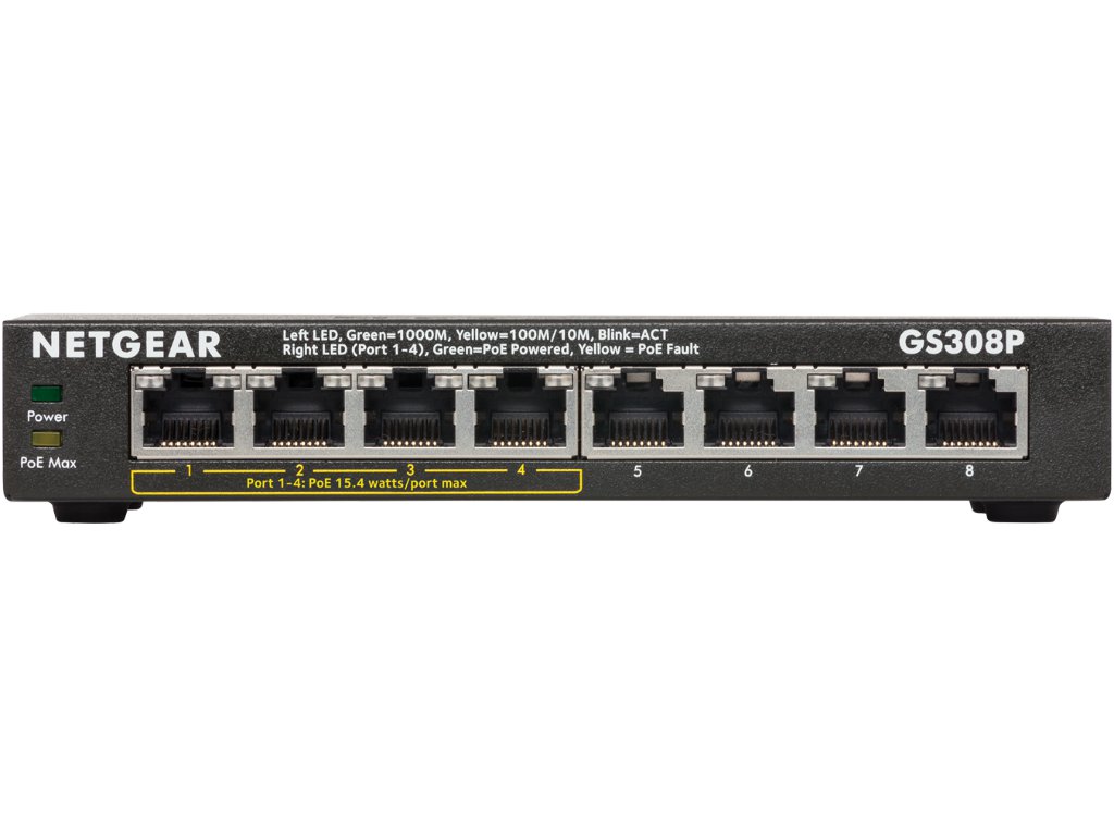 NETGEAR GS308EPP-100JPS 8ポートスイッチ GS308EPP｜GS308EPP-100JPS｜ギガ8ポート PoE+(123W)対応