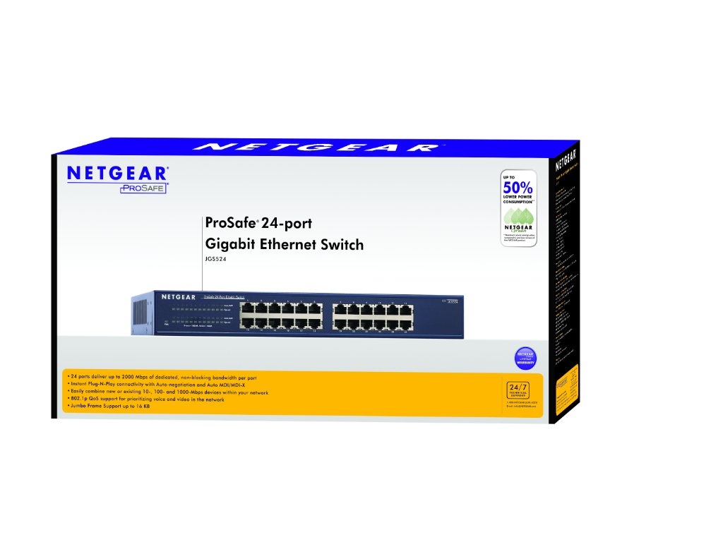 Switch Netgear ProSafe 24 Ports 10/100 JFS524 – Ethernet – Occasion