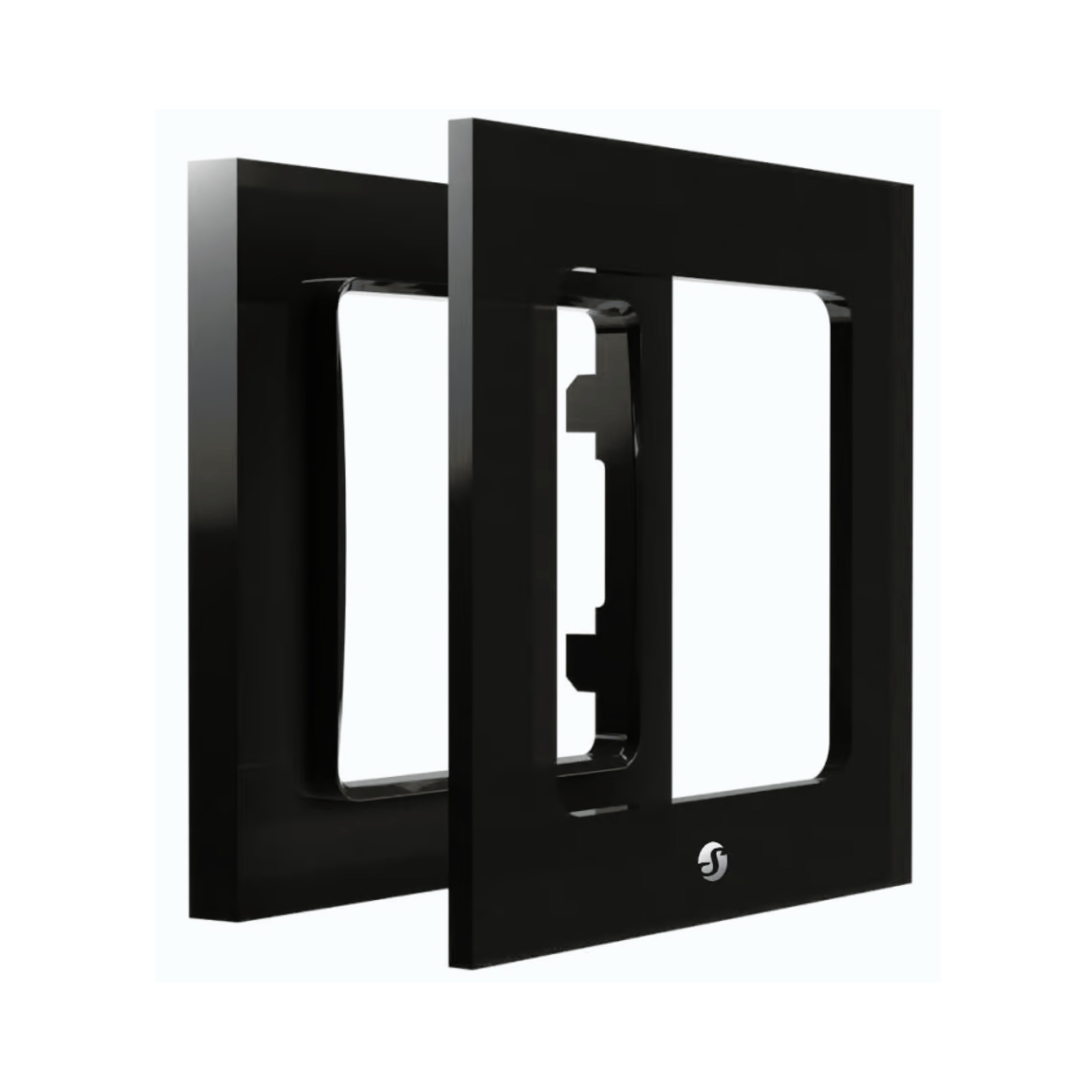 Shelly Wall Switch 4 and Wall Frame Bundle (Black) | NetXL
