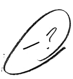 a handwritten question mark that is circled