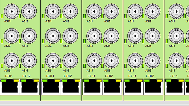 Example of television cable inputs on device made by NetZoom Visio Stencils